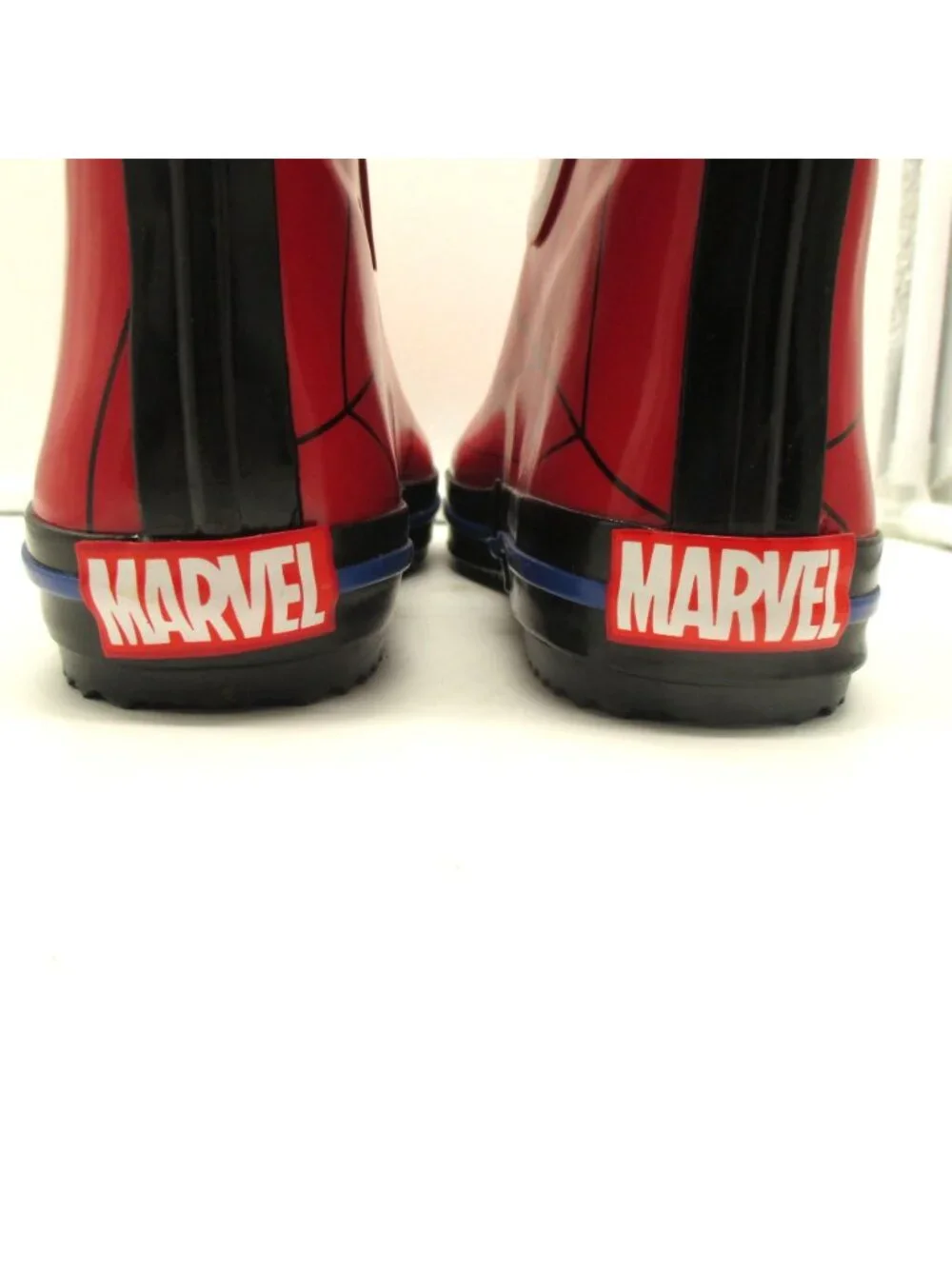 Marvel Spiderman Red Toddler Boy's Rain Boots Waterproof Youth 2-3  NWT RARE